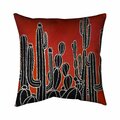Fondo 20 x 20 in. Black Tall Cactus-Double Sided Print Indoor Pillow FO2772708